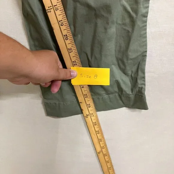 NWT A New Day Women's Olive Green Mid-Rise Straight Leg Stretch Chino Pants - Picture 15 of 16